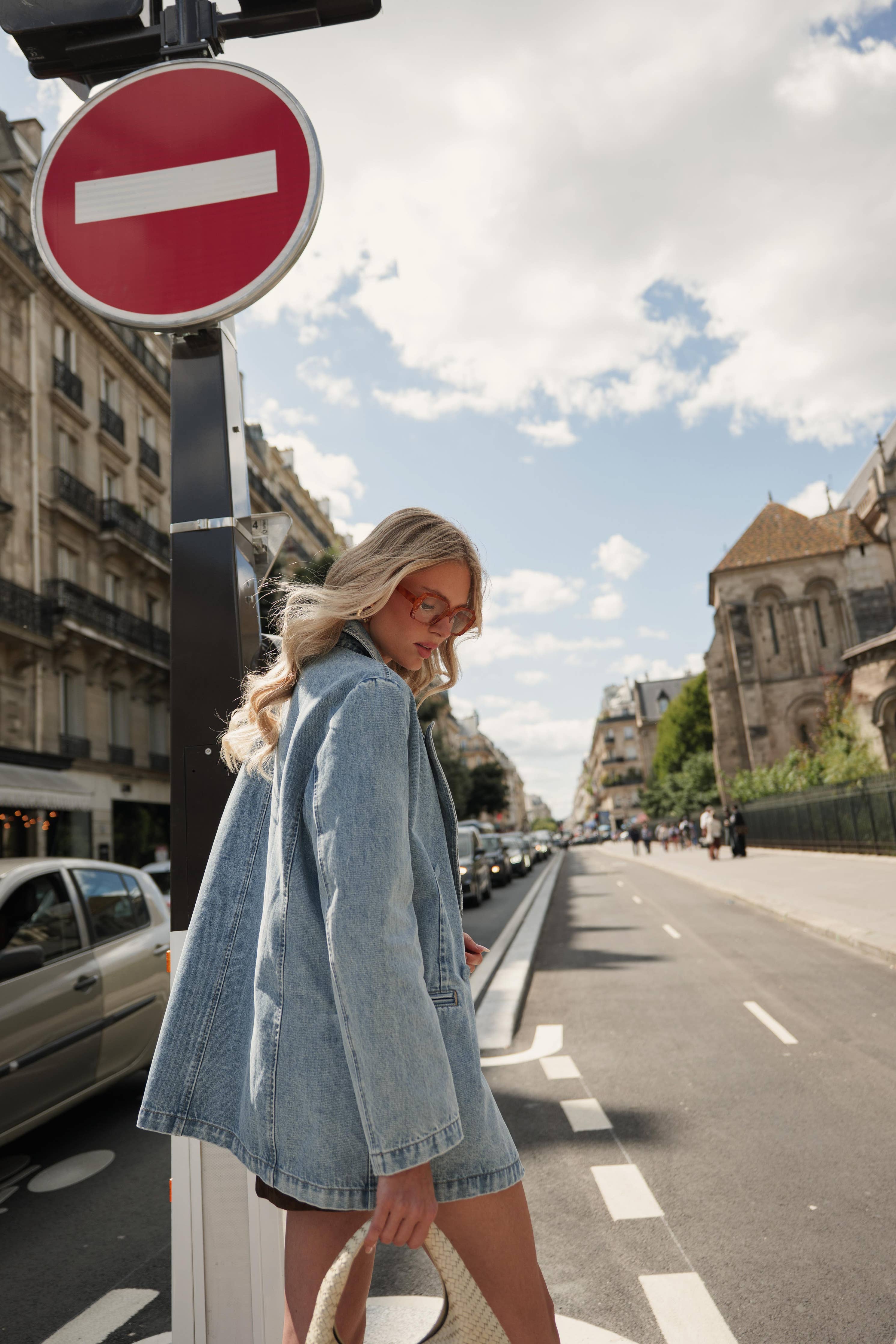 Oversize Denim Blazer