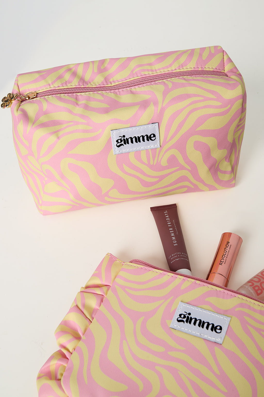 Beauty Bag gelb-rosa