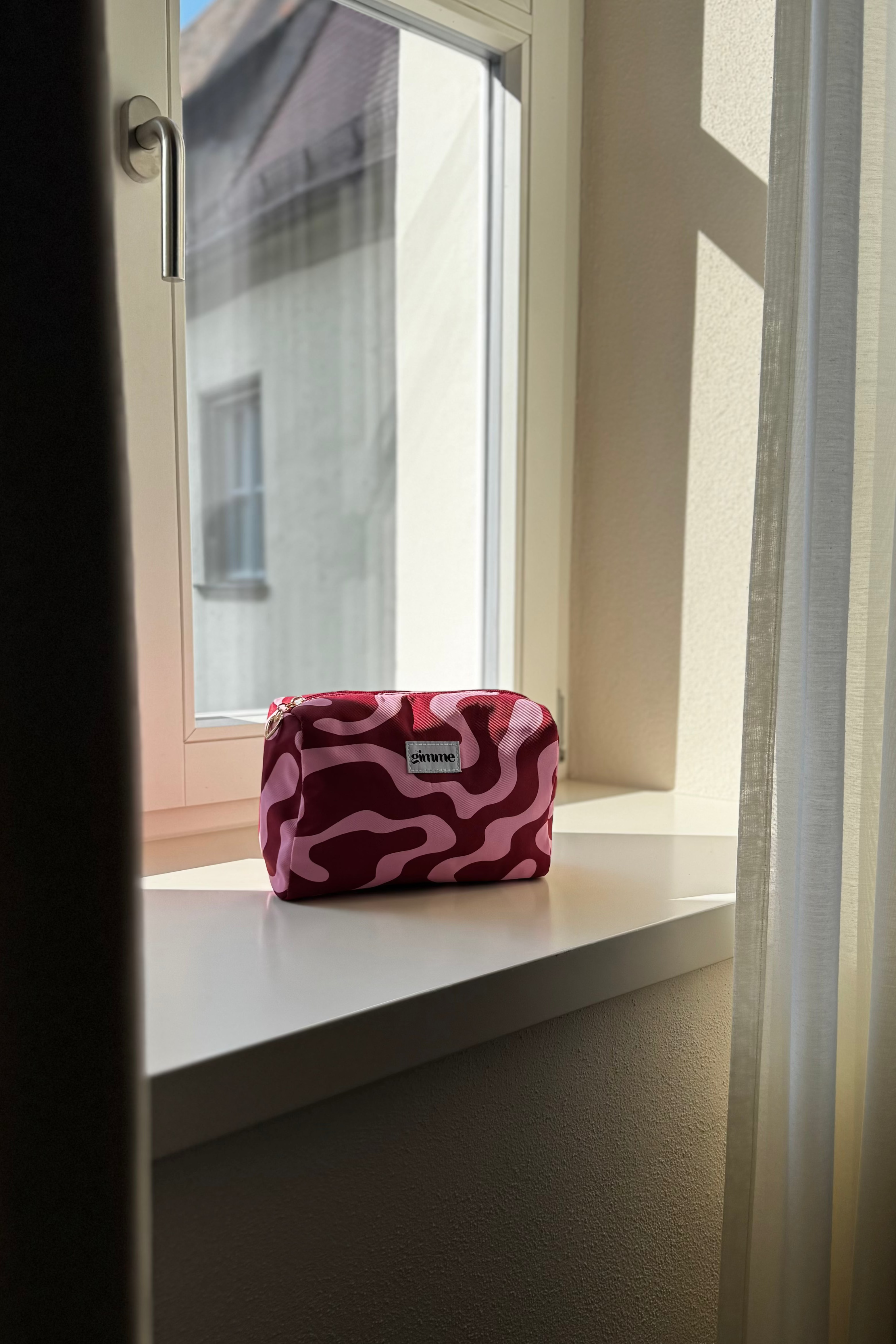 Beauty Bag Dunkelrot-Rosa