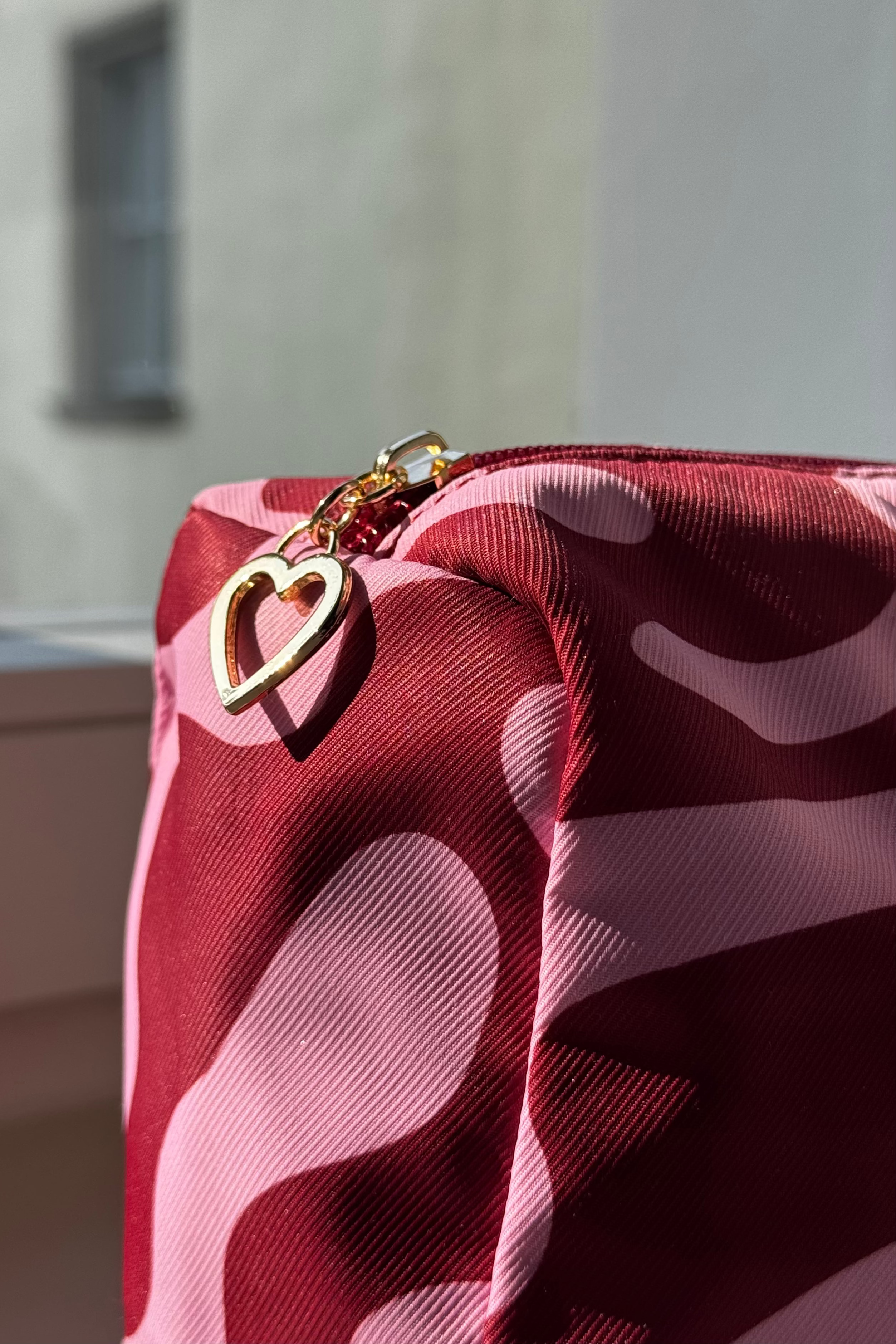 Beauty Bag Dunkelrot-Rosa