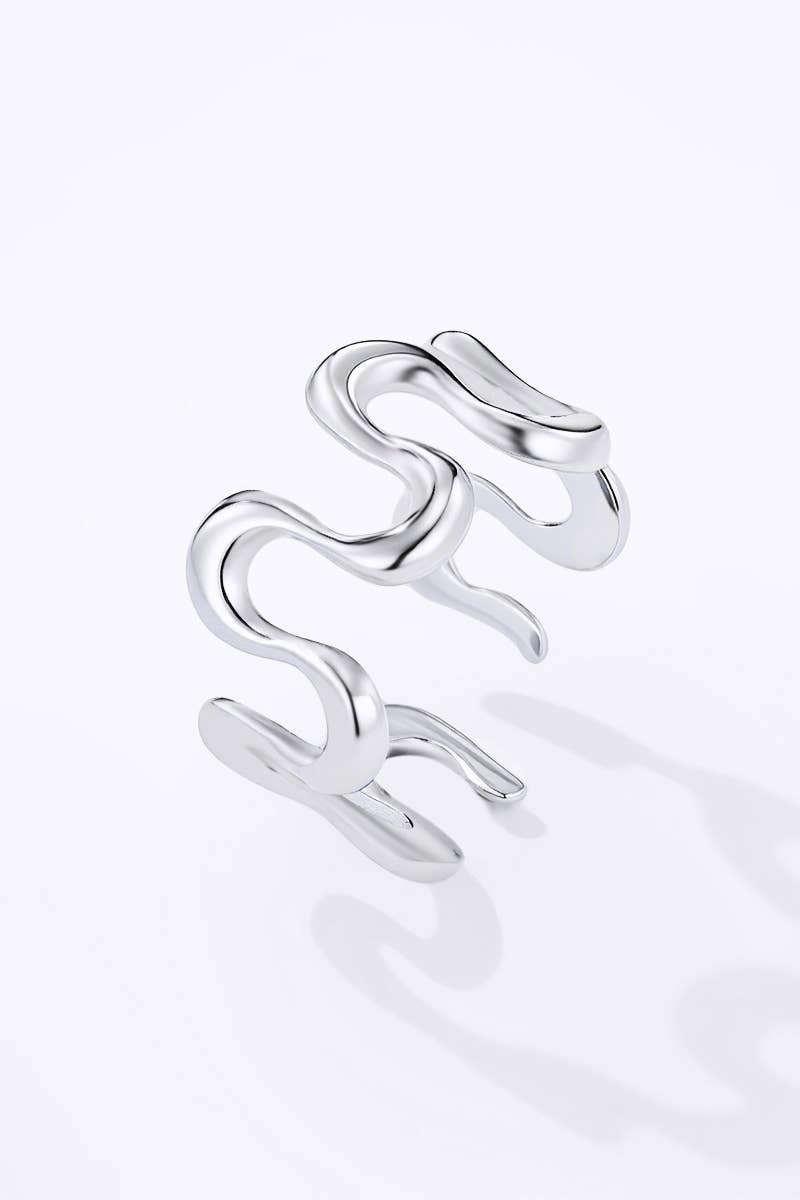 Wavy Ring silber