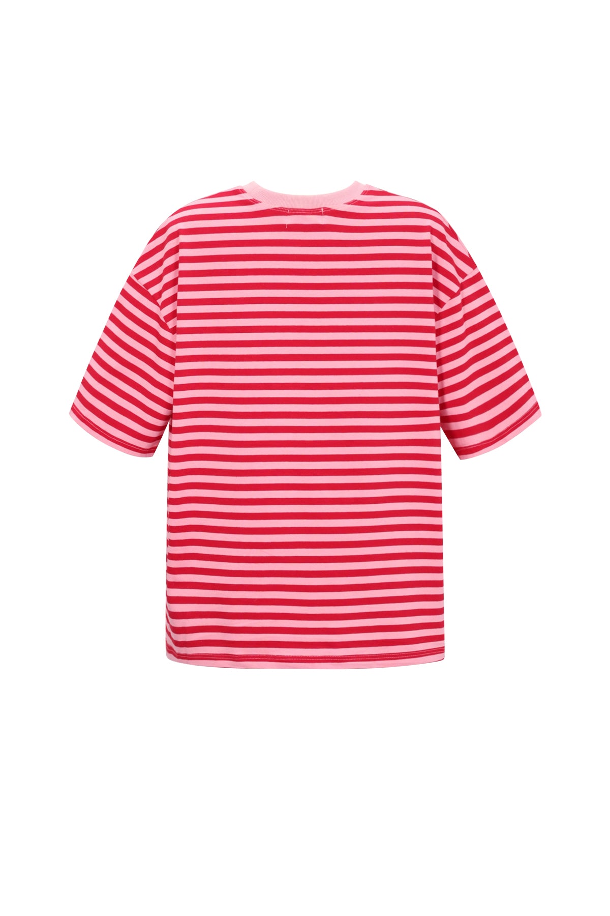 Stripe Tee in rosa-rot