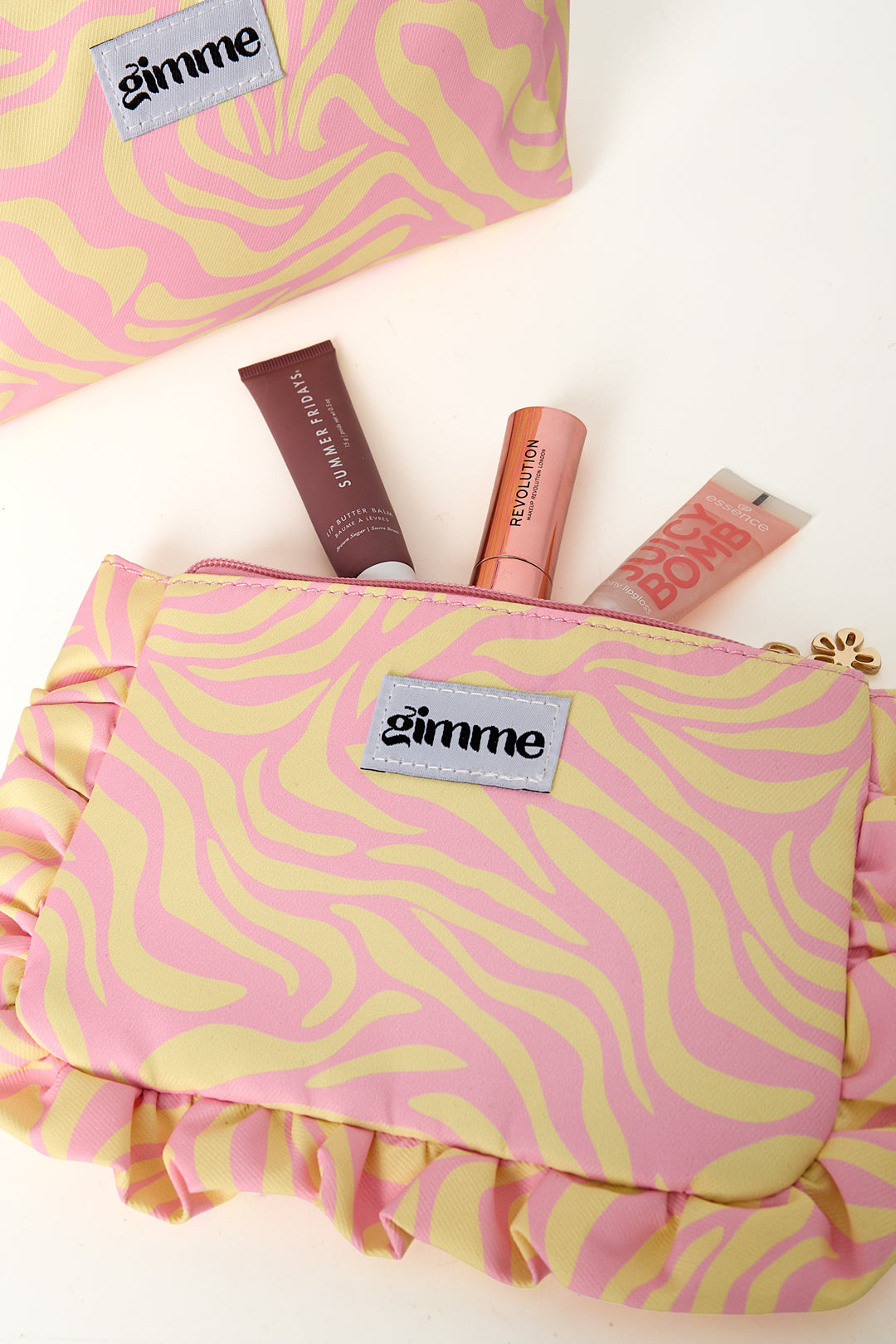 Beauty Pouch gelb-rosa